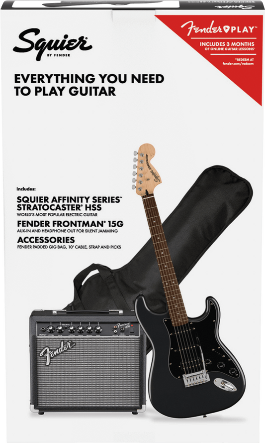 Squier Affinity Series™ Stratocaster® HSS Pack Charcoal Frost Metallic