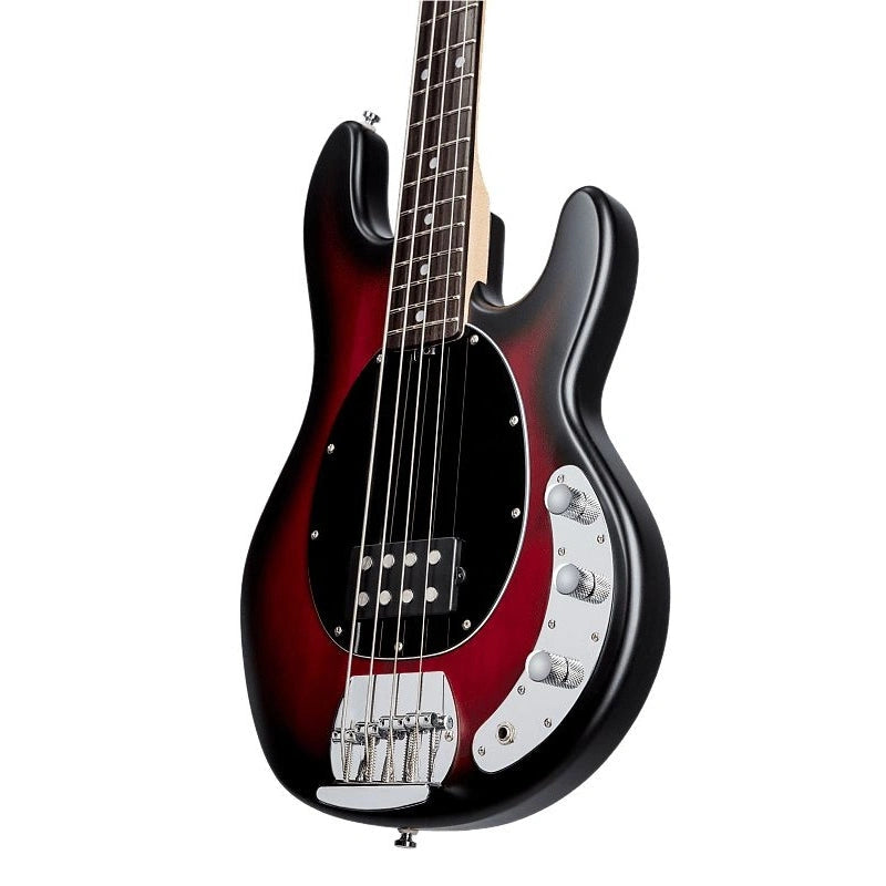 Ernie Ball Sterling by Musicman Stringray Ray4 Bass, Red Ruby Burst