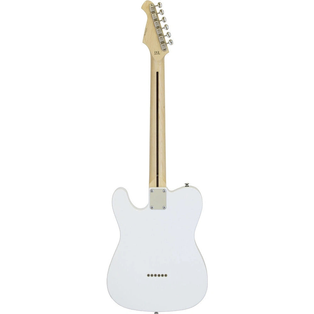 Aria 615-TL Series Semi-Hollow Electric Guitar in White Gloss Pickups: 2 x Single Coil