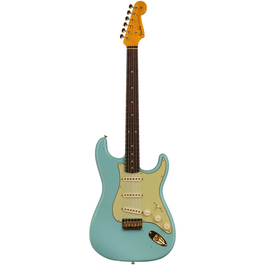 Fender Ltd Ed. '59 Hardtail Strat® - Journeyman Relic® w/ Gold Closet Classic Hardware, Faded Aged Daphne Blue