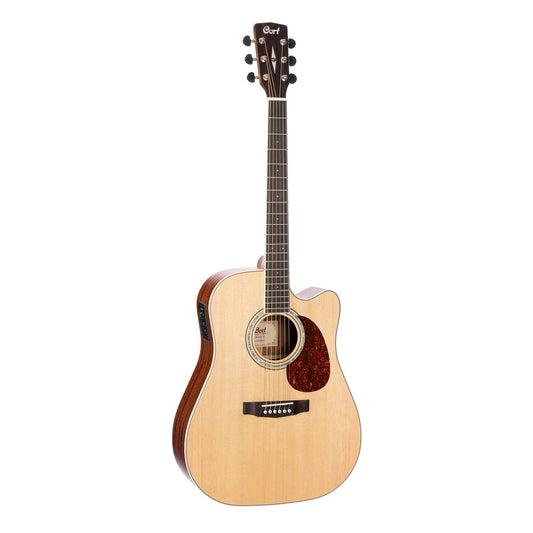 Cort MR710F Acoustic-Electric Guitar, Natural Satin w/ Gig Bag