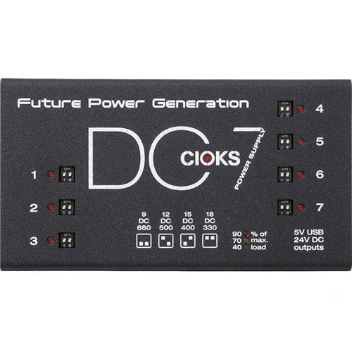 Cioks DC7 - 7 outlets in 7 isolated DC, 5v USB and 24V DC Aux Out with 2A max