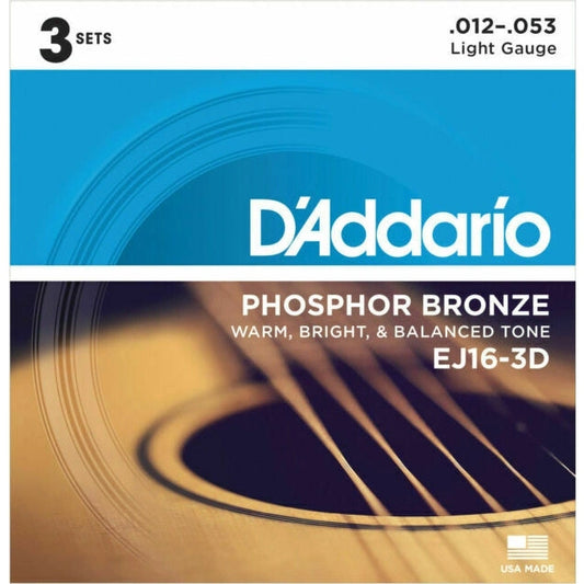 D'Addario EJ16-3D 3 Pack